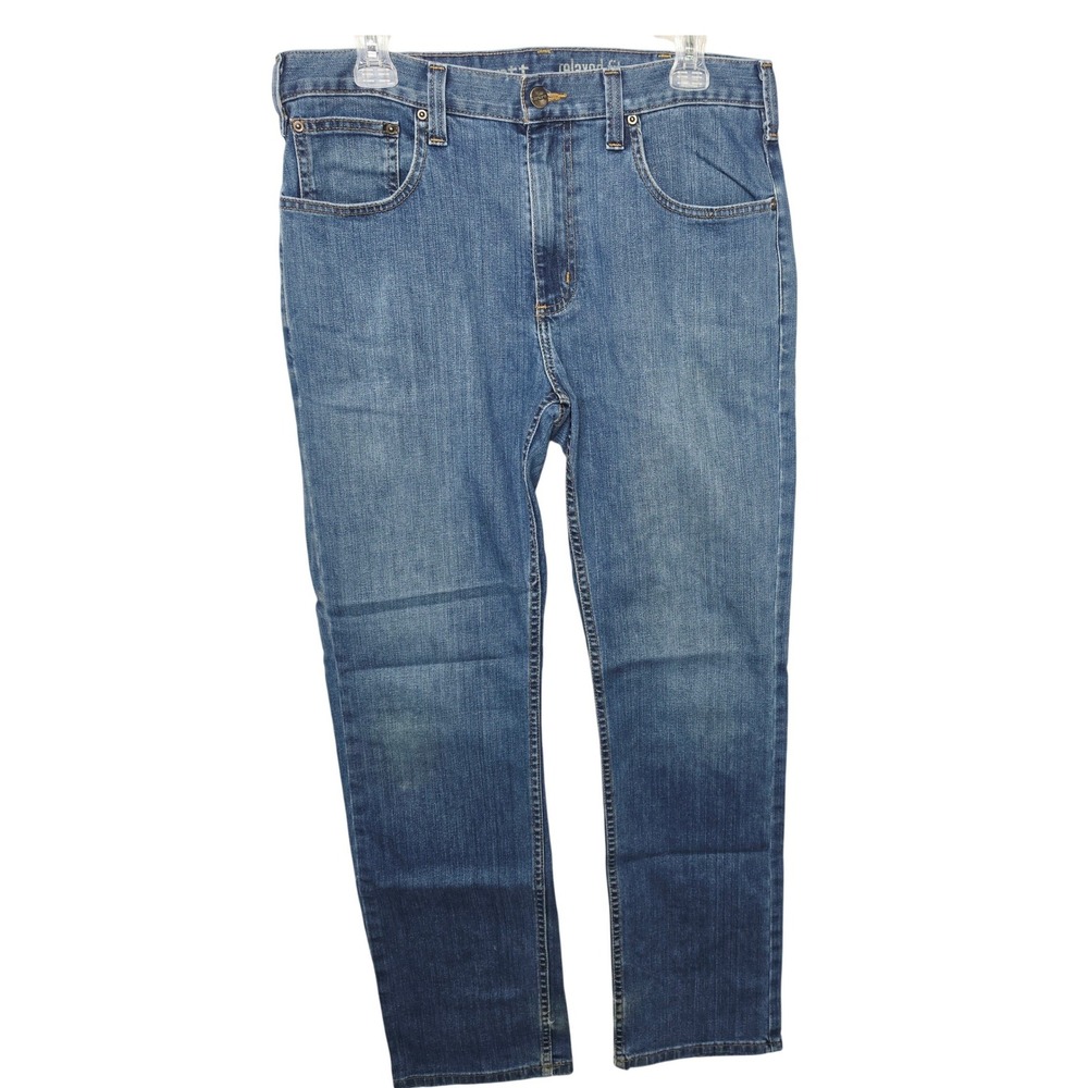 Carhartt Jeans Men 33x32 Blue Rugged Flex Relaxed Fit Straight Leg Denim